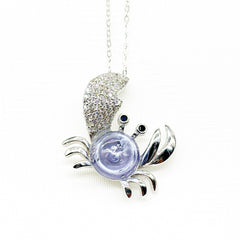 Sterling Silver King Crab Aroma Necklace - Lavender | Energy & Healing | Diffuse on the go