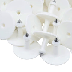 100x Cattle Ear Tags 5x4cm Set - Small White Blank Sheep Pig Livestock Label-1