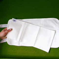 Set of 4 Organic Cotton Castor Oil Pads - Reusable Insert for Castor Oil Wraps