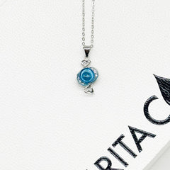 Sterling Silver Zodiac Aroma Necklace - Pisces Feb - March | Perfect Birthday Gift | Energy & Healing | Diffuse on the go