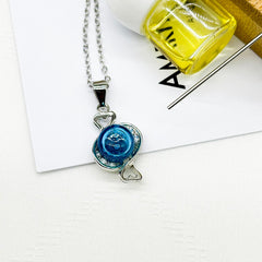 Sterling Silver Zodiac Aroma Necklace - Pisces Feb - March | Perfect Birthday Gift | Energy & Healing | Diffuse on the go