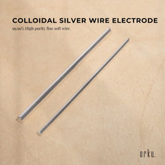 2x 8" Silver Rods 12 Gauge 99.99% High Purity Fine Soft Wire Colloidal Electrode-1