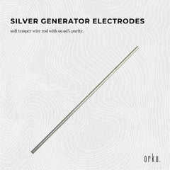 2x 8" Silver Rods 12 Gauge 99.99% High Purity Fine Soft Wire Colloidal Electrode-2