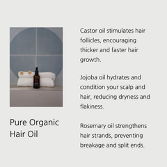 Pure Organic Hair Oil 50mL Amber Glass Bottle-3