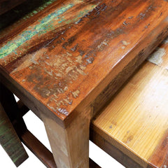 NNEVL Nesting Table Set 3 Pieces Vintage Reclaimed Wood-3