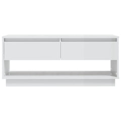 NNEVL TV Cabinet High Gloss White 102x41x44 cm Chipboard