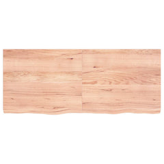 NNEVL Table Top Light Brown 120x50x4 cm Treated Solid Wood Oak-2