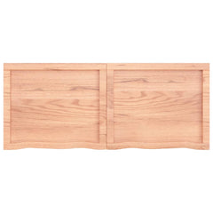 NNEVL Table Top Light Brown 120x50x4 cm Treated Solid Wood Oak-3