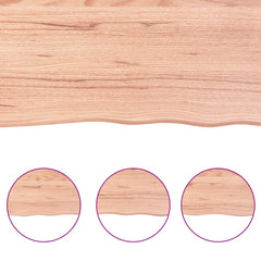 NNEVL Table Top Light Brown 120x50x4 cm Treated Solid Wood Oak-4