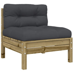 NNEVL 3 Piece Garden Sofa Set with Cushions Impregnated Wood Pine-4