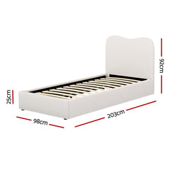 Artiss Bed Frame Single Size Boucle DARA-1