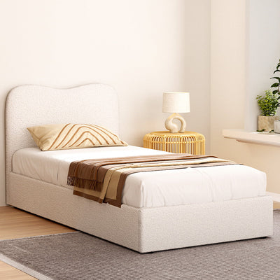 Artiss Bed Frame Single Size Boucle DARA-0