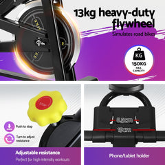 Everfit Spin Bike Exercise Bike Cardio Gym Bluetooth APP Connectable-4