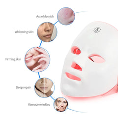 NNEOBA 7-Color LED Photon Therapy Rechargeable Facial Mask - Skin Rejuvenation & Beauty Device-3