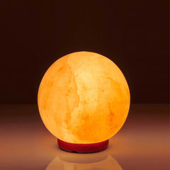 Himalayan Pink Salt Lamp - 6.5" Inches Ball Sphere Shape Carved Crystal Rock-4