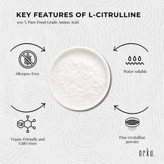 Orku 100g L-Citrulline Powder - Pure Unflavoured Food Grade Amino Acid-4