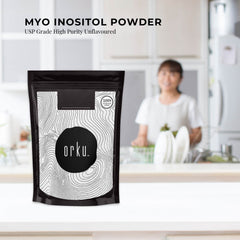Orku 400g Myo Inositol Powder - USP Grade High Purity Unflavoured-1
