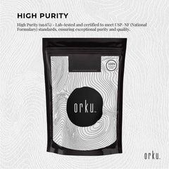 Orku 400g Myo Inositol Powder - USP Grade High Purity Unflavoured-2