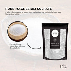 Orku 12 x 1Kg Epsom Salt Magnesium Sulphate Bath Salts Skin Body-3