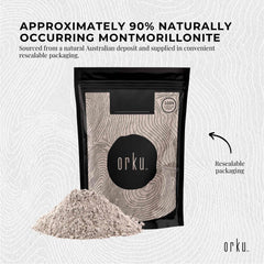 Orku 2Kg Organic Bentonite Clay Powder Cosmetic Grade Montmorillonite-3