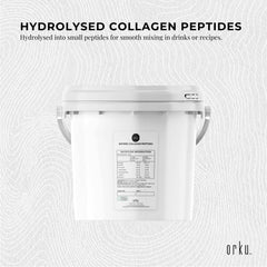 Orku Bovine Collagen Peptides Powder Tub - Hydrolysed Protein Unflavoured-4