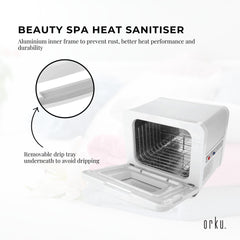 Orku 8L White Electric Towel Warmer UV Steriliser Cabinet Salon Heat Sanitiser-3
