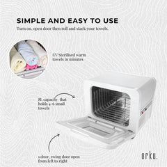 Orku 8L White Electric Towel Warmer UV Steriliser Cabinet Salon Heat Sanitiser-4