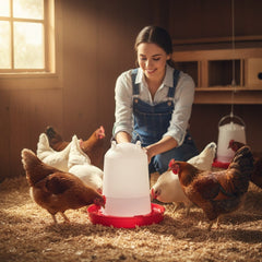 Rooster Farms Chicken Hen Feeder or Drinker Range Automatic Feeders and Waterers-2