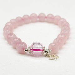 Sterling Silver Crystal Aroma Bracelet - Rose Quartz | Energy & Healing | Diffuser Jewellery
