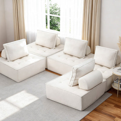 Artiss Floor Sofa Lounge Chair 5 Seater with Pillow-0