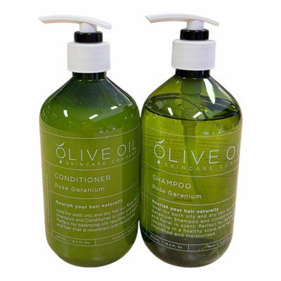 Combined Rose Geranium Shampoo and Conditioner Pack: Great Dual Pack Savings.-0