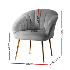 NNEDSZ Armchair Lounge Chair Armchairs Accent Chairs Grey Velvet Sofa Couch