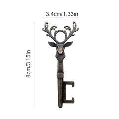 Deer Head Bottle Opener Portable Deer Bottle Opener Retro Key Pendant-2