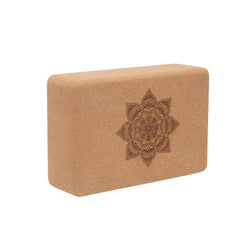 NNETM Cork Yoga Block Set Non-Slip High Density (Brown)-0