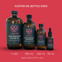 Pure Organic Castor Oil - Amber Glass Bottle-2