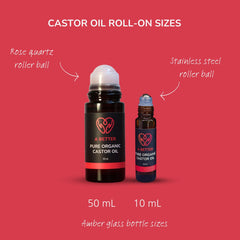 Pure Organic Castor Oil - Amber Glass Bottle-3