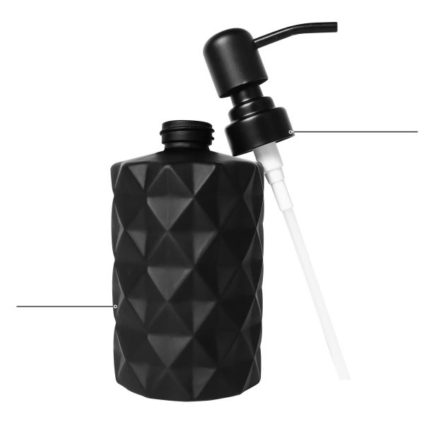 2pcs, 330ml Liquid Hand Soap Dispenser, Rustproof Pump for Kitchen & Bathroom, Great for Lotions, Essential Oil, Liquid Soaps Matte Black - Image 3