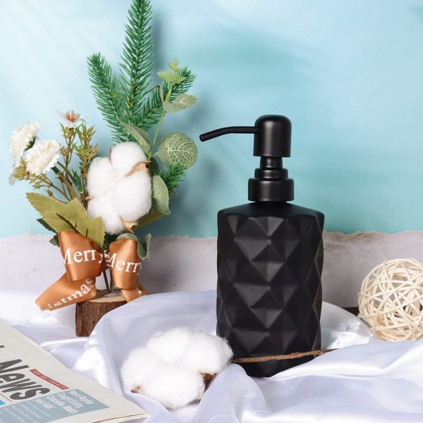 2pcs, 330ml Liquid Hand Soap Dispenser, Rustproof Pump for Kitchen & Bathroom, Great for Lotions, Essential Oil, Liquid Soaps Matte Black - Image 4
