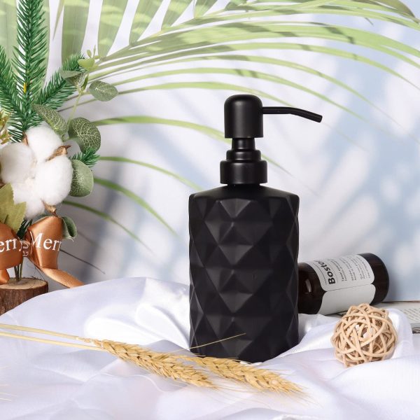 2pcs, 330ml Liquid Hand Soap Dispenser, Rustproof Pump for Kitchen & Bathroom, Great for Lotions, Essential Oil, Liquid Soaps Matte Black - Image 5