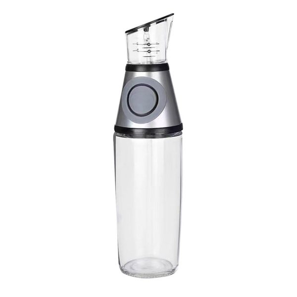 Press Type Metering Oil Bottle Transparent Kitchen Soy Sauce Vinegar Dispenser With Scale - Image 2