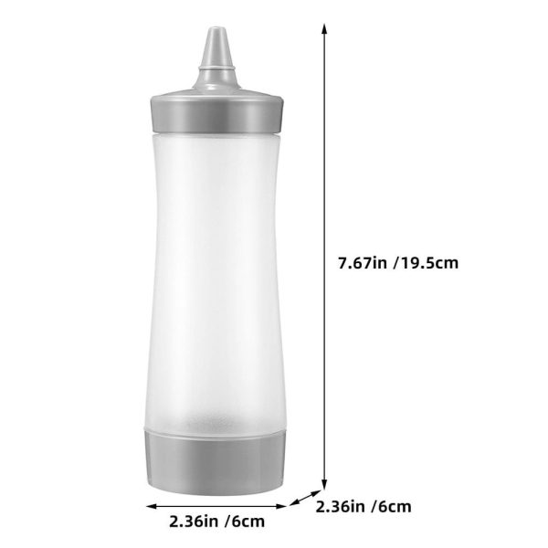 Grey Kitchen Squeeze Bottles for Condiment Dispensing, and Easy-to-Use Sauce Dispensers - Image 2