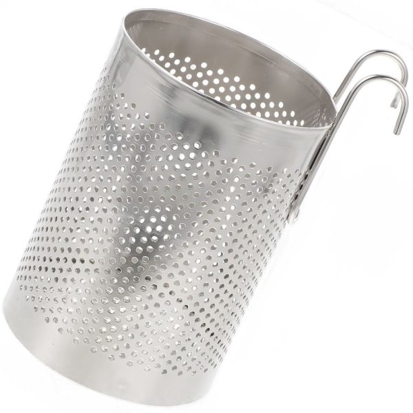Plated Silver Stainless Steel Utensil Holder for Home Kitchen Accessory - Image 2