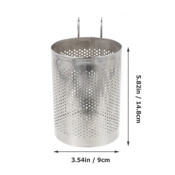 Plated Silver Stainless Steel Utensil Holder for Home Kitchen Accessory - Image 3