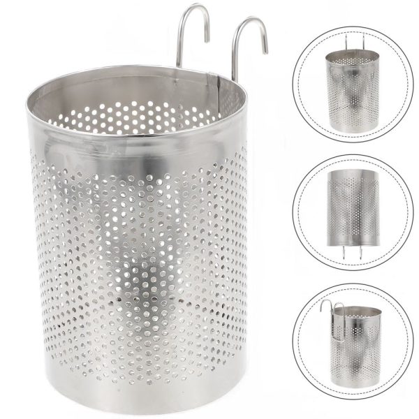 Plated Silver Stainless Steel Utensil Holder for Home Kitchen Accessory - Image 4