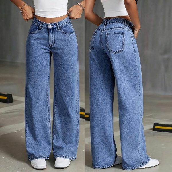 Medium Blue Size XL (Recommended 62.5-70.0kg / 137.8-154.3lbs) | Plus Size Straight Leg Jeans | Halloween Classic Curvy Gift | High Waist Loose Comfortable Fashion Denim