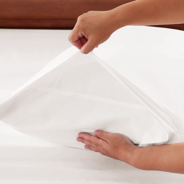 Hotel Soft Bed Sheet Set- Bedding Sheets & Pillowcases -Breathable Bedding - Wrinkle, Fade, Stain Resistant-Deep Pocket Flat Fitted Bed Sheet Set(White,Single) - Image 5