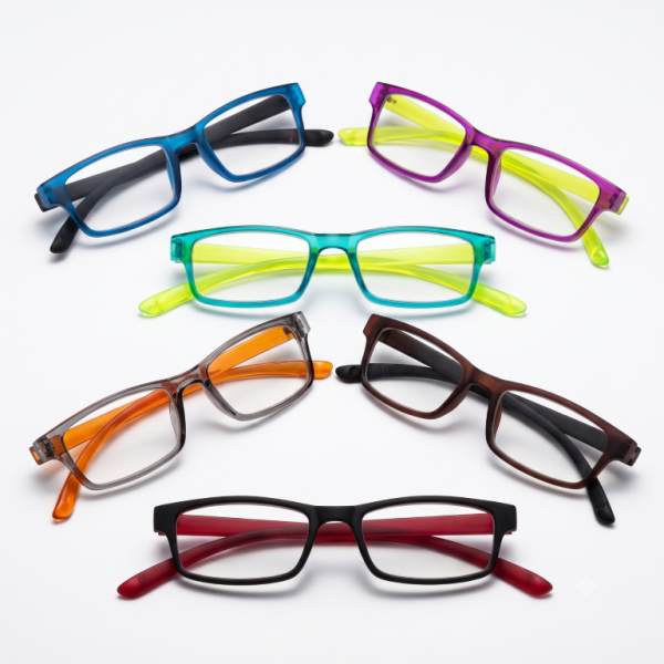 Set of 3 unisex +2.0 Reading Glasses Assorted Colours +2.00 Magnification