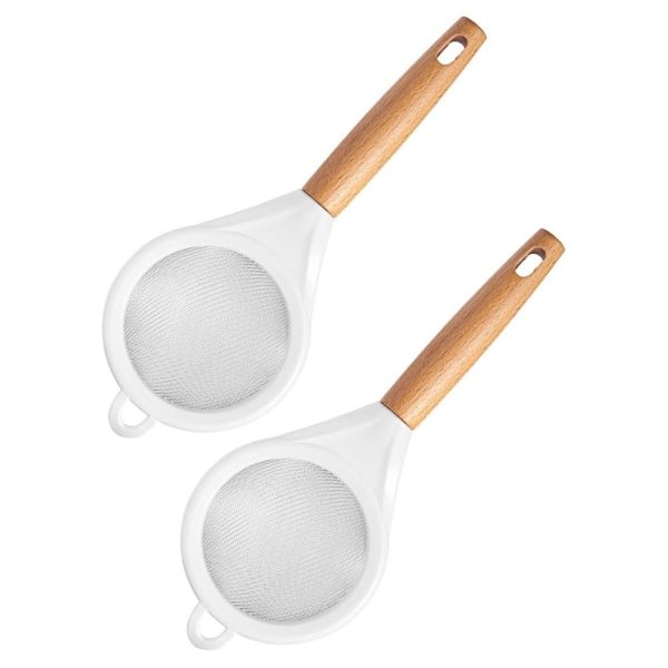 food strainer Stainless Steel Sifting Kitchen Tool Tea Filtering 2Pcs