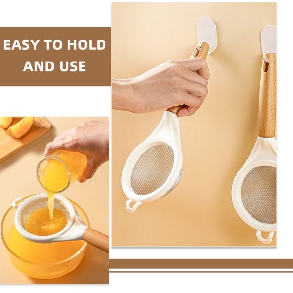 food strainer Stainless Steel Sifting Kitchen Tool Tea Filtering 2Pcs - Image 3