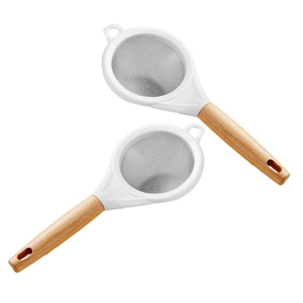 food strainer Stainless Steel Sifting Kitchen Tool Tea Filtering 2Pcs - Image 5